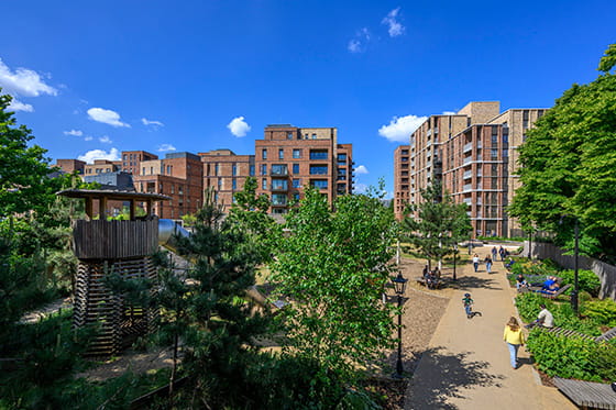 An exterior image of Alexandra Gate