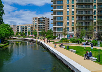 An exterior image of Grand Union and the Grand Canal