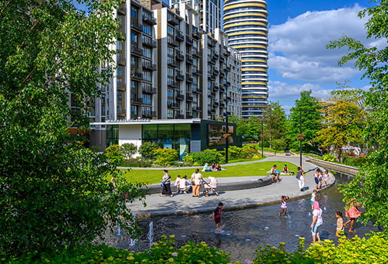 Exterior imagery at a Berkeley Group development