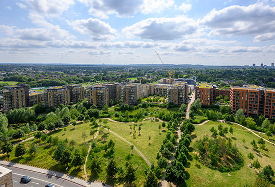 Exterior imagery at a Berkeley Group development