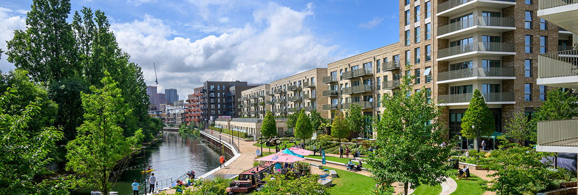 Exterior imagery at a Berkeley Group development