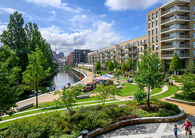 Exterior imagery at a Berkeley Group development