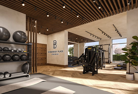 Bermondsey Place gym CGI