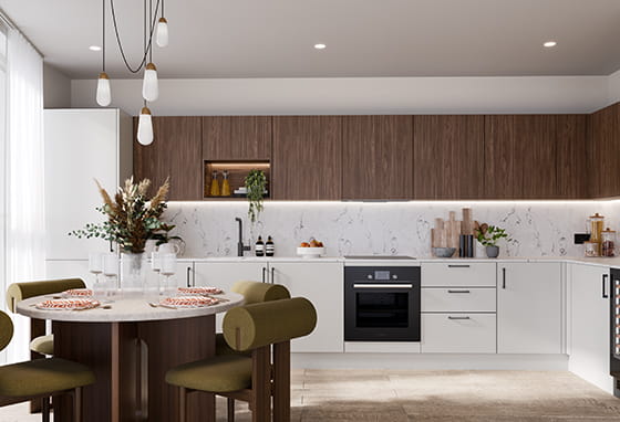 Bermondsey Place showhome kitchen CGI