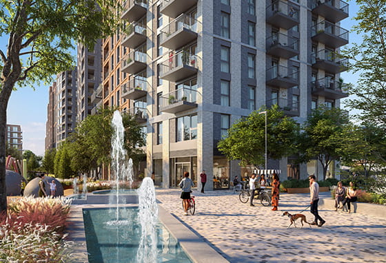 Community Square at Bermondsey Place CGI