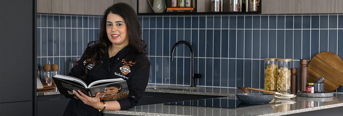 An image of Dipna Anand inside one of The Green Quarter's Showhomes