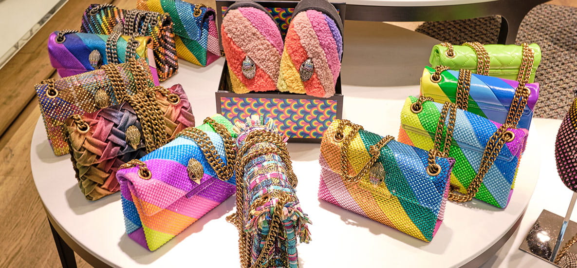 Brent Cross shopping centre handbags on display