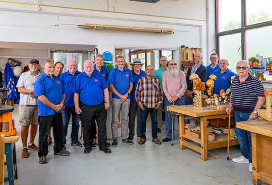 An image of people inside the Hartland Retreat