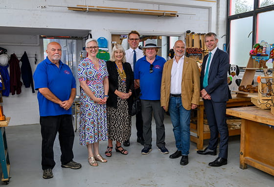 An image of people inside of the Hartland Retreat