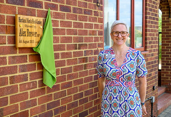 An image of someone by the sign