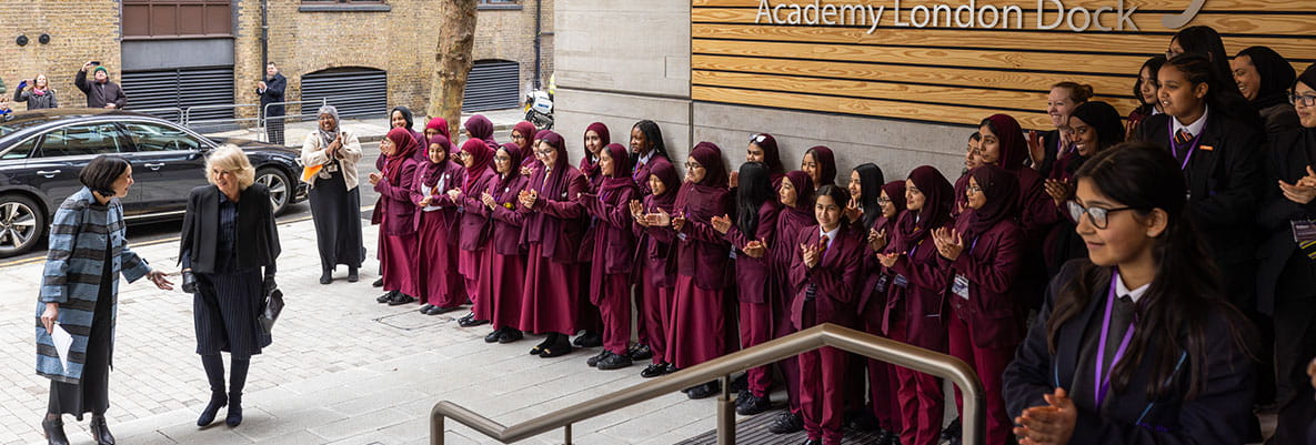 Welcoming Her Majesty The Queen to Mulberry Academy 