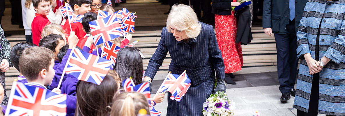 Welcoming Her Majesty The Queen to Mulberry Academy 