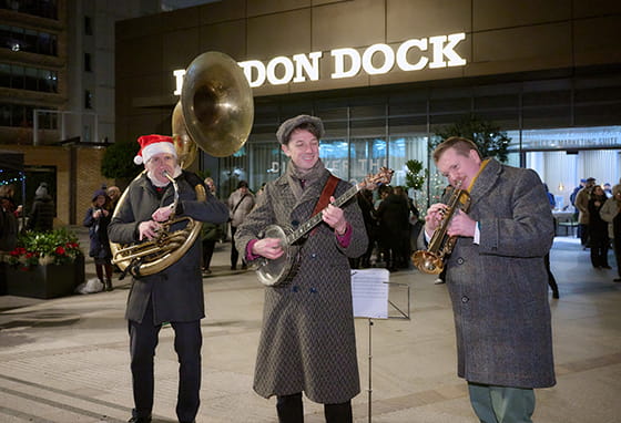 Festive celebration at London Dock