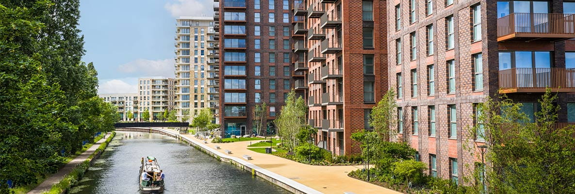 An exterior Photograph of Grand Union looking down the canal
