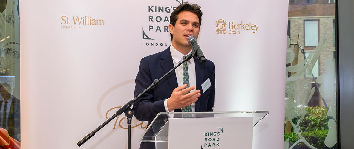 A presentation at the top out event