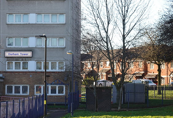 A closer image of the Ladywood Estate at Birmingham