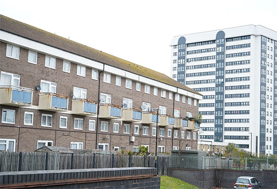 A closer image of the Ladywood Estate at Birmingham