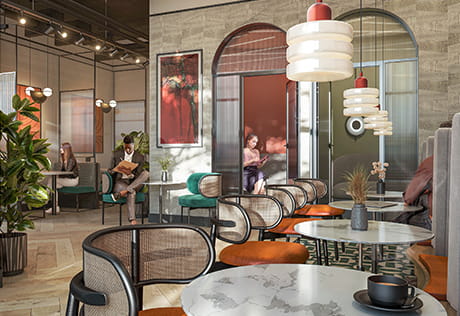 Space to socialise at The Silk Club