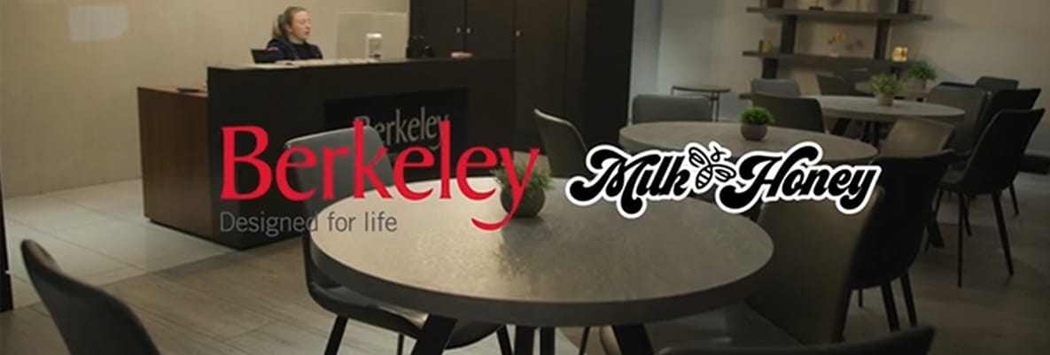 An image of the Berkeley and Milk Honey Bees logos