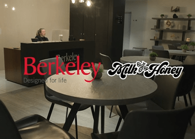 An image of the Berkeley and Milk Honey Bees logos