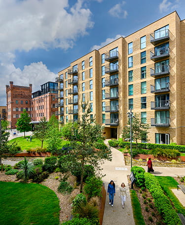 An exterior photograph of Horlicks Quarter