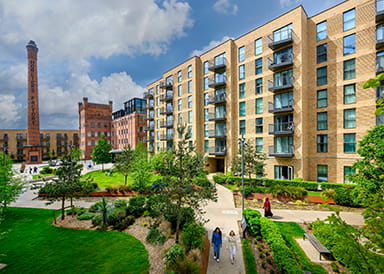 An exterior photograph of Horlicks Quarter