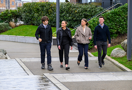 An image of some apprentices walking at a Berkeley development
