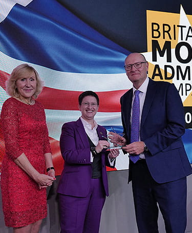 An image of Richard Stearn receiving the award on behalf of the Berkeley Group