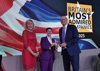 An image of Richard Stearn receiving the award on behalf of the Berkeley Group