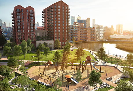 Heron Wharf development aerial image