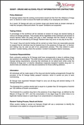 St George - Drugs and Alcohol Policy Information for Contractors