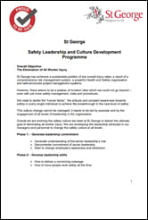 St George - Safety Leadership Information for Contractors
