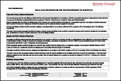 A thumbnail image of the specification for the procurement of scaffolds