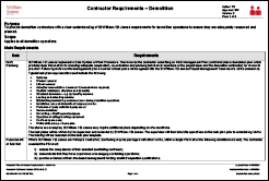 SWSJ - Contractor Requirements Demolition