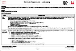 SWSJ - Contractor Requirements Landscape