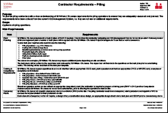 SWSJ - Contractor Requirements Piling